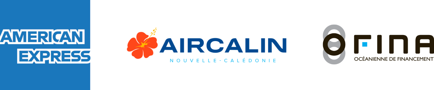 Logos American Express, Aircalin et Ofina