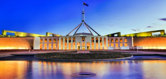 Canberra Australie Nuit Lumières