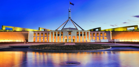 Canberra Australie Nuit Lumières