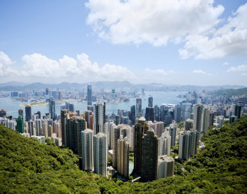 Paysage d'Hong Kong Hong Kong Building Paysage Vue du ciel