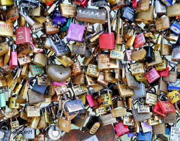Pont des amoureux-Paris Pont Cadenas Amour Couple Paris