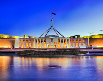 Parlement de Canberra Canberra Australie Nuit Lumières