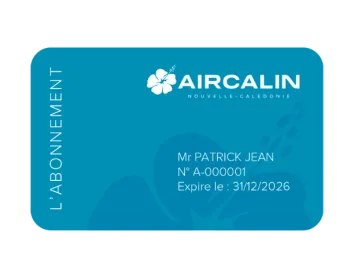 Carte Abonnement Aircalin